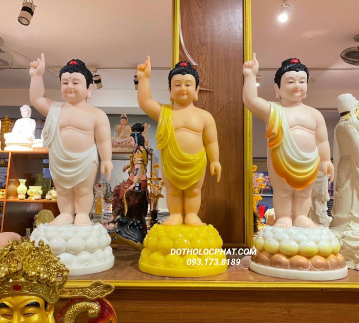 Tượng Phật Đản Sanh là biểu tượng cho ngày sinh nhật của Đức Phật. Nó mang lại sự trang nghiêm và thanh tịnh cho không gian sống của bạn. Hãy chiêm ngưỡng hình ảnh tượng Phật này và cảm nhận tinh thần yên bình, tĩnh lặng trong trí tuệ của mình.