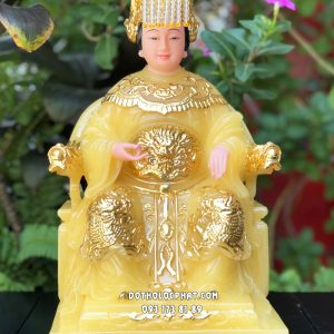 Tượng Thiên Hậu Thánh Mẫu Vàng Thạch Anh THTM-005